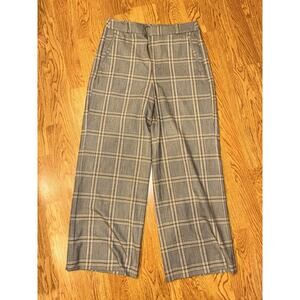 Banana Republic Wide Leg Plaid Trousers 12P